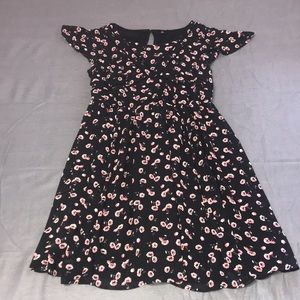 Torrid Dress Black Floral Sz 0